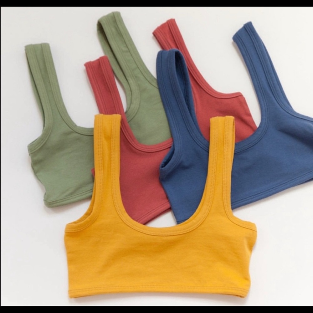 ARQ Wide Strap Bra in Ochre